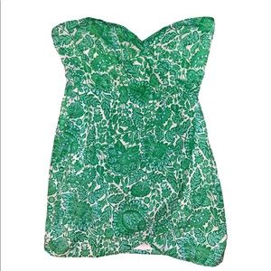 Olivaceous Strapless Dress